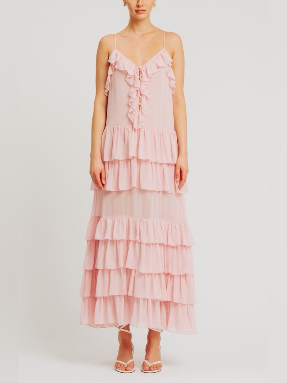 Torn by Ronny Kobo Arcadia Ruffle Maxi Dress, NWT, Sizes S, M and L